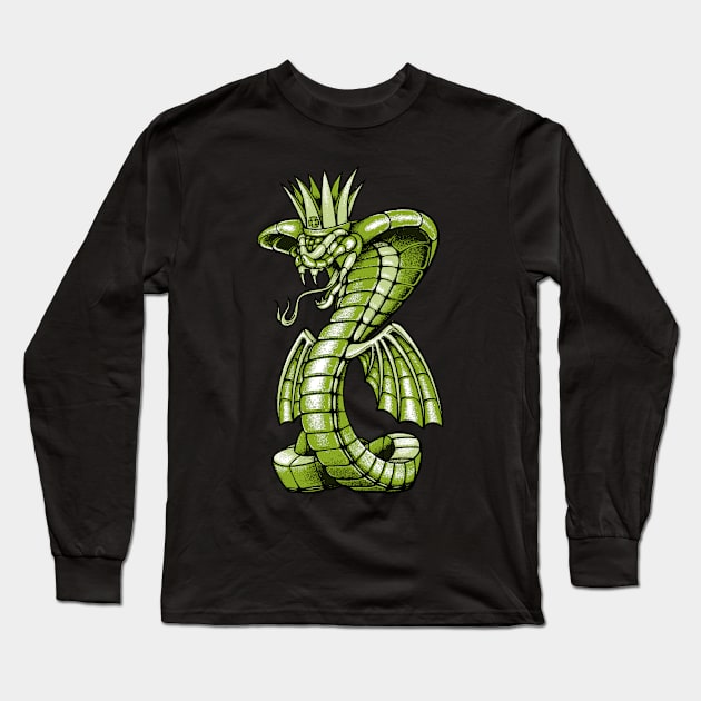 King Snake Long Sleeve T-Shirt by viSionDesign